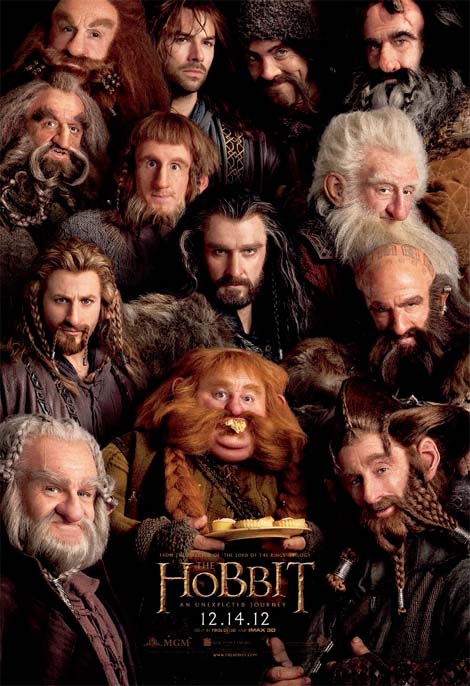 13 dwarves for dinner - Peter Jackson's The Hobbit film.