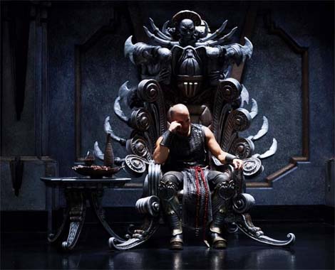 Riddick... alone.