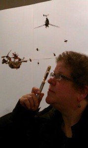 Con member examining The Terror by Tessa Farmer
