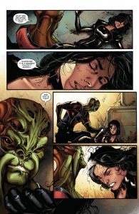 Miranda Lawson and her captors. Image courtesy of Dark Horse Comics