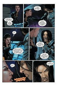 Kai Leng and Agent Rasa. (Image courtesy of Dark Horse)