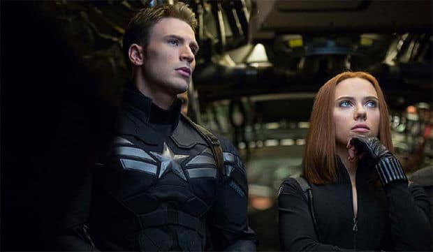 "We're fellow AVENGERS Captain America and Black Widow. So who were you expecting...maybe John Steed and Emma Peel?"