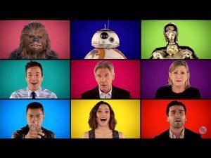 The Roots & The Force Awakens cast sing Star Wars a-cappella.