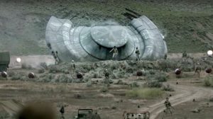 The crashed saucer wasn't CGI but an actual object. Expect to see it again.