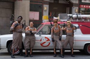 "Hey you misogynistic morons...so you think we belong in the kitchen, huh? Guess what...our domestic goal is to clean house...as GHOSTBUSTERS!"