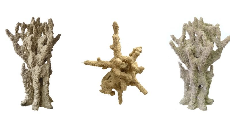 Sand castles built by robots