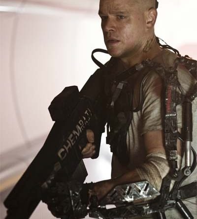 Elysium. This film has Matt Damon.