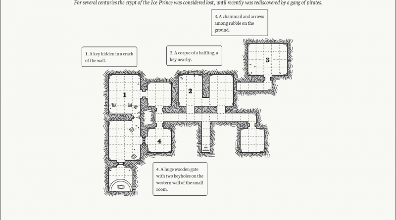 Random dungeon generator (tabletop RPG resource).