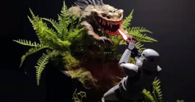 Stormtrooper vs. Nexu model diorama tutorial (video).