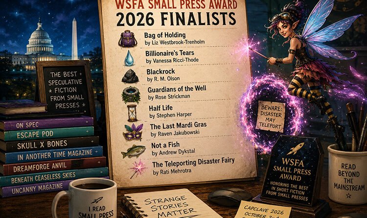 WSFA Names Its 2026 Small Press Finalists: Billionaire’s Tears and Teleporting Fairies (award news).